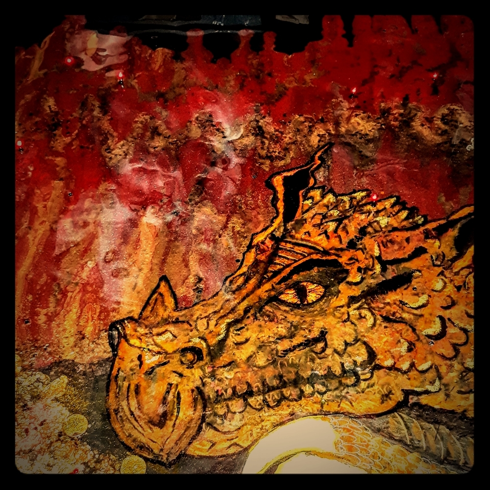 RESINED DRAGON WALL ART